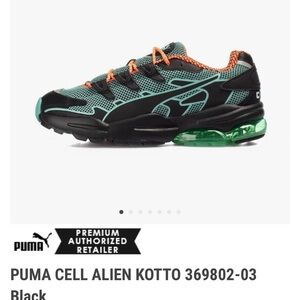 Puma Cell Alien Kotto Black and Teal Athletic Shoes